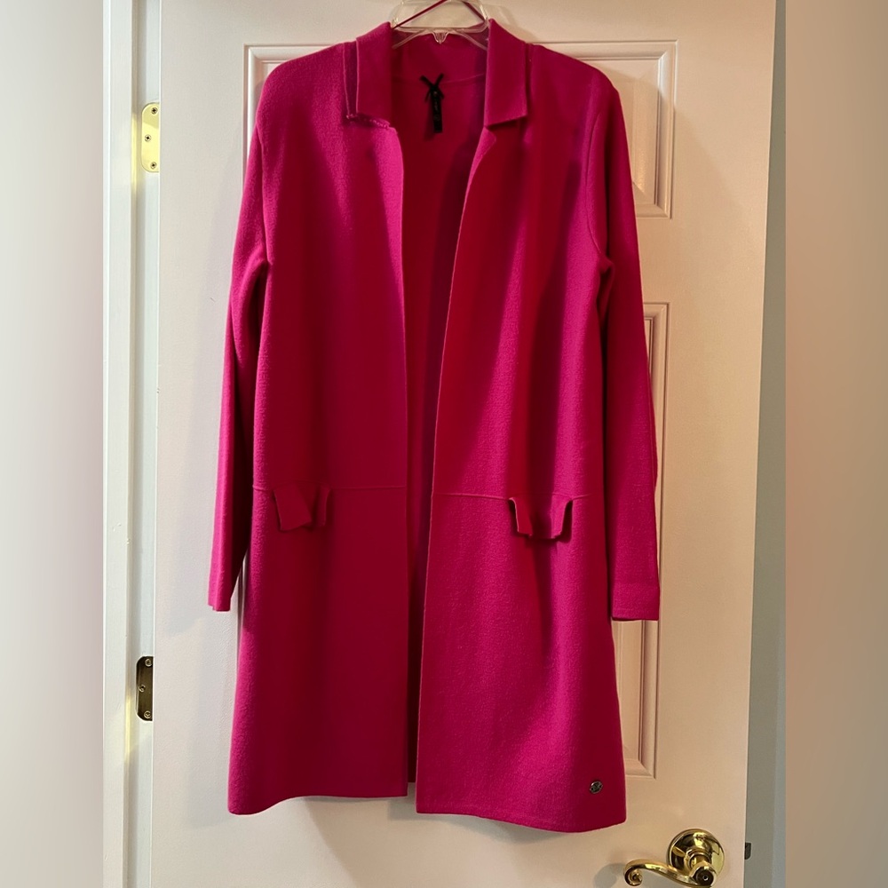 Bright pink sweater jacket. XL. Like New - Picture 8 of 8